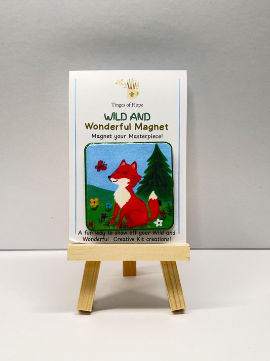 Copper the Fox Magnet – Kids Woodland Gift | 2x2 Wood Classroom Magnet